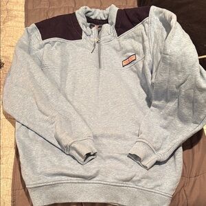 Vineyard Vines Blue and Black Zip Up Sweater